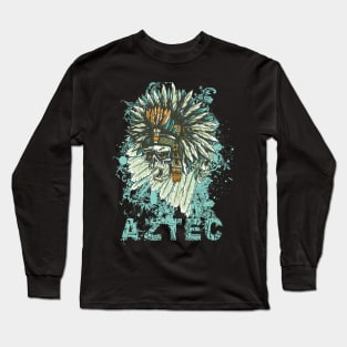 Aztec Skull Warrior Long Sleeve T-Shirt